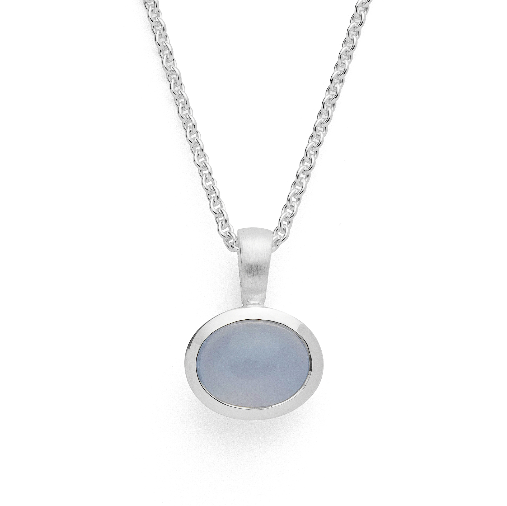 45010 – 925/- Pendant matte/shiny, chelcedony 1.72ct