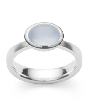 4503060 – 925/- Ring matt/glossy, chalcedony 1.60 ct
