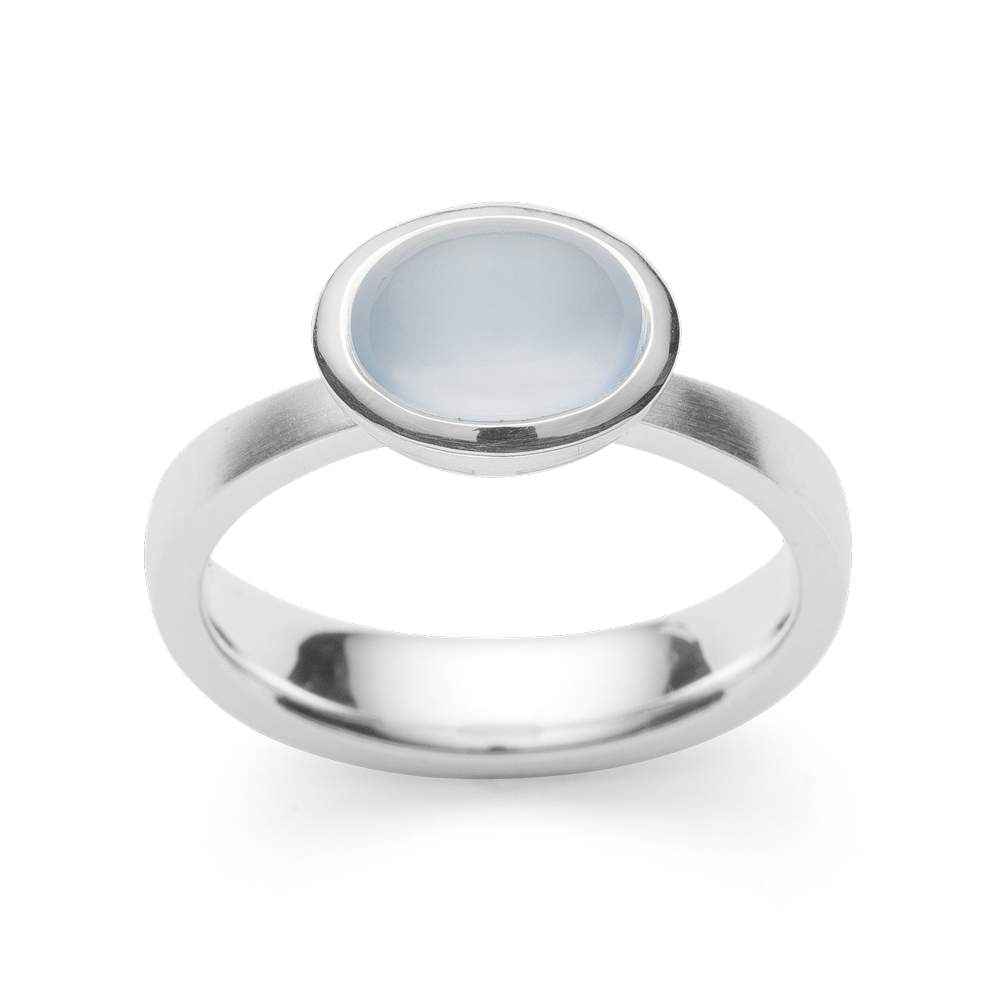 4503058 – 925/- Ring matt/glossy, chalcedony 1.60 ct