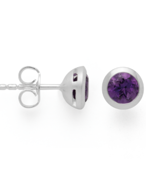45050 – 925/- Earrings matte/shiny, amethyst 1.24ct