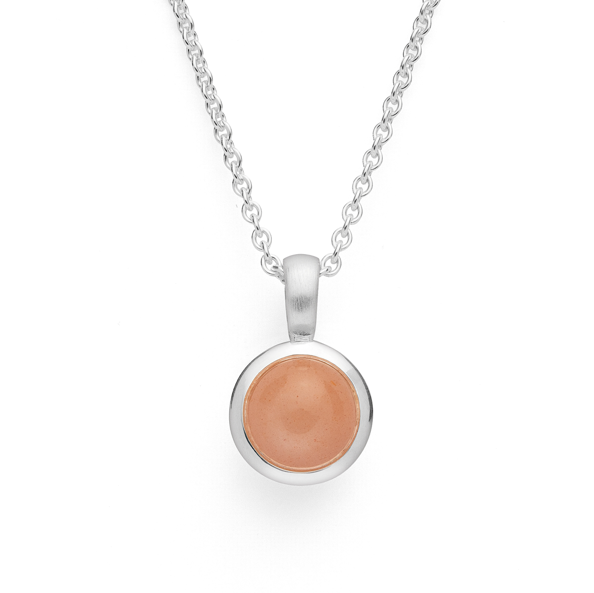 45100 – 925/- Pendant matte/shiny, moonstone blush 1.85ct
