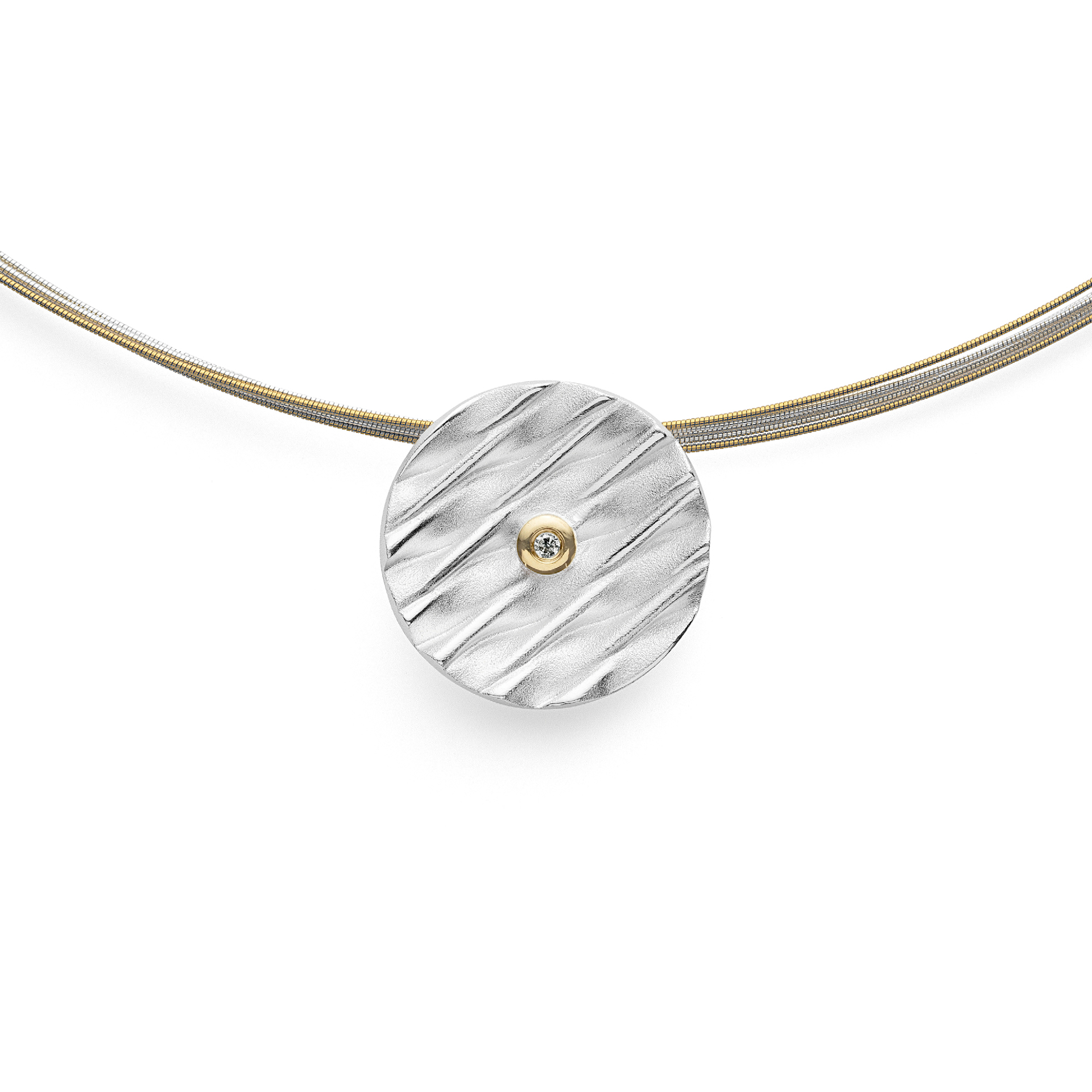 45280 – 925/- Pendant, fg textured/shiny, 0.015ct