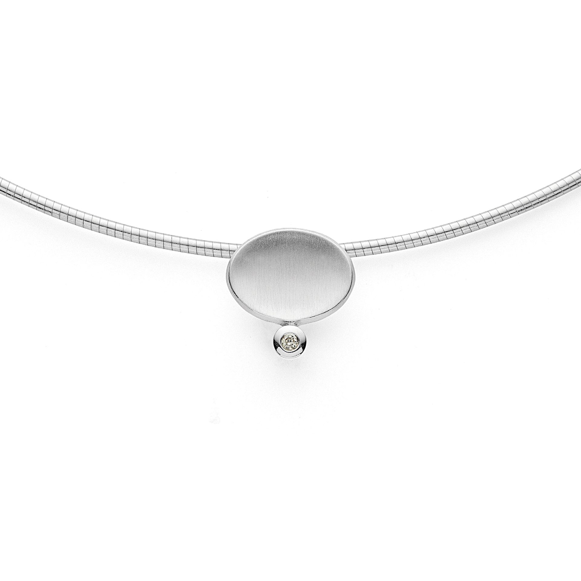 45310 – 925/- Pendant matte/shiny, brilliant 0.015ct W-SI