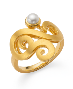4541058 – 925/- Ring, matte/shiny color, white cultured pearl 0.48ct