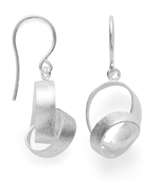 45751 – 925/- earring, rho. brushed/shiny