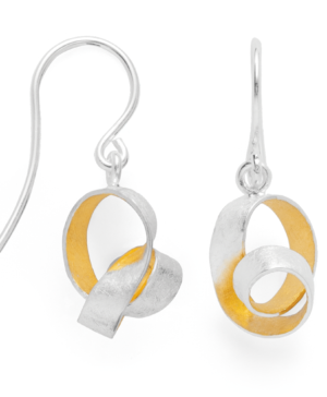 45771 – 925/- earring, partly fg, rho. cat matt/shiny