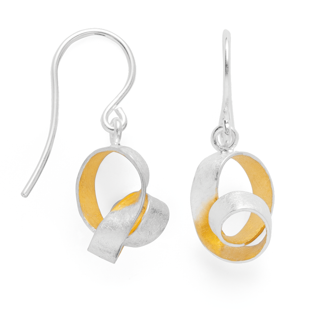 45771 – 925/- earring, partly fg, rho. cat matt/shiny