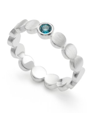 4605052 – 925/- Ring matte/shiny, blue topaz 0.14ct