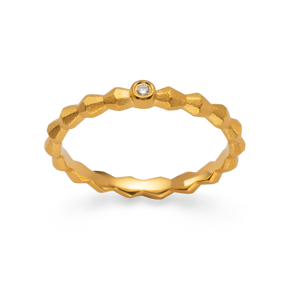 4614056 – 925/- ring, fg mat., brilliant 0.02ct W-SI