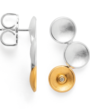 46211 – 925/- earring, partly fg, rho. matt/shiny 0.02