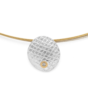 46241 – 925/- Pendant, fg, rho. matte textured, 0.015ct
