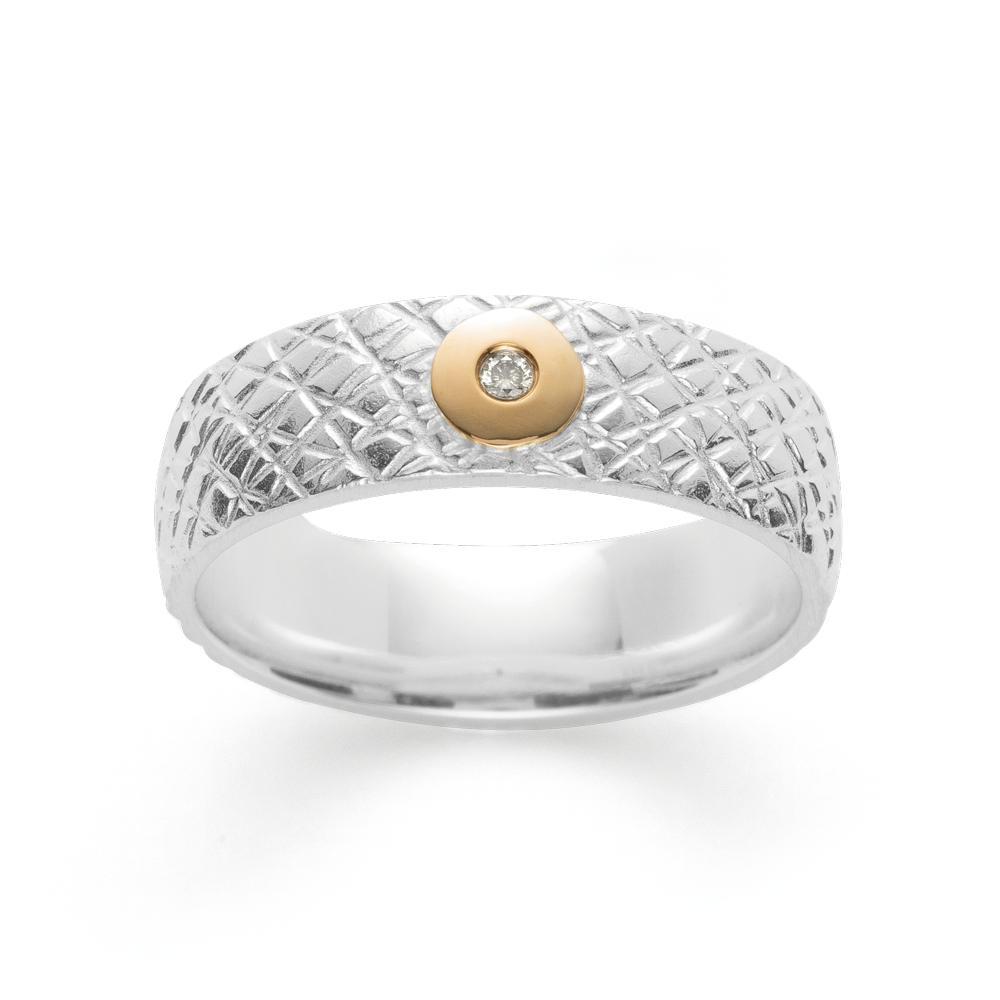 4626052 – 925/- Ring, matte/textured, 0.015ct W-SI