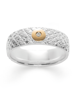 4626158 – 925/- Ring, rhodium matte/structured, 0.015ctW-SI