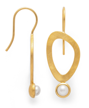 46280 – 925/- earring, matte/shiny fg, cultured pearl 0.95ct