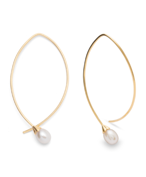 46300 – 925/- earring, matte finish, white cultured pearl 3.10ct