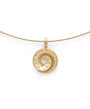 46345 – 750/- Pendant matte br 0.015ct W-SI