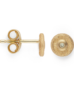 46375 – 750/- earrings matte/textured, 0.02ct