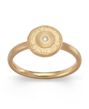 46385 – 750/- Ring matte/textured, 0.02ct