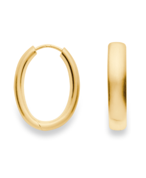 46530 925/- hoop earrings, gold plated
