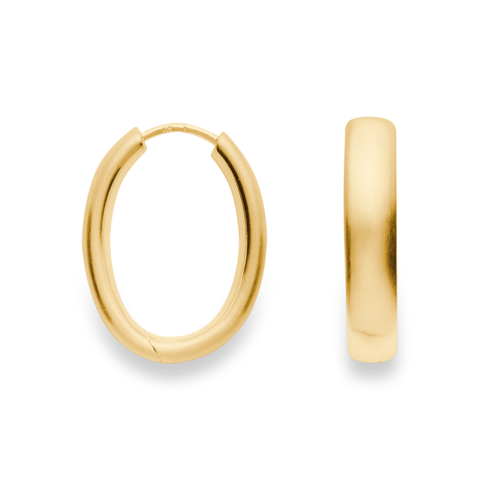46530 925/- hoop earrings, gold plated