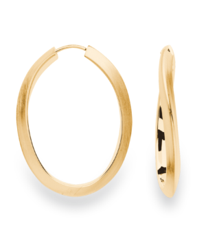 46540 925/- hoop earrings, gold plated