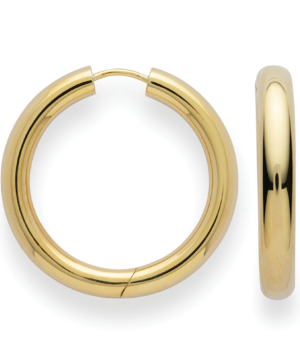 46570 925/- hoop earrings, gold plated