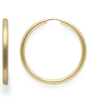 46580 925/- hoop earrings, gold plated