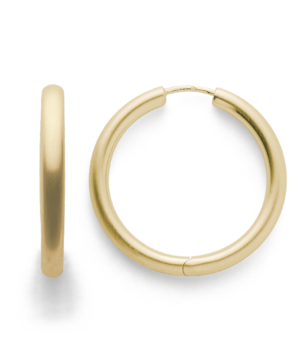 46600 925/- hoop earrings, gold plated