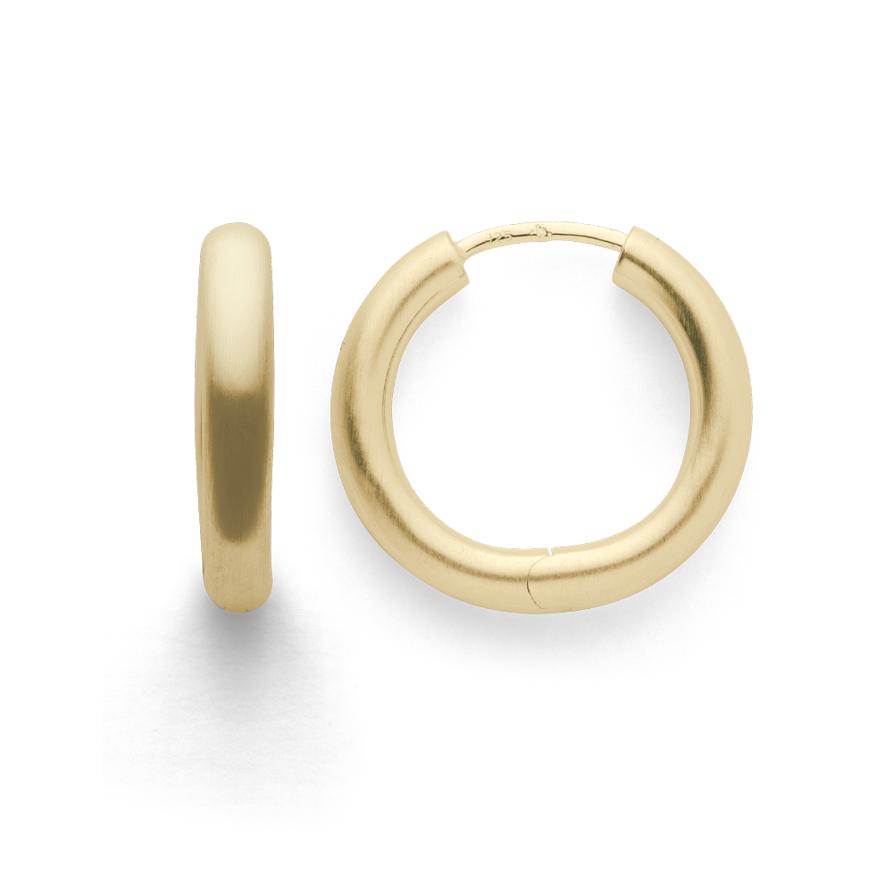 46620 925/- hoop earrings, gold plated