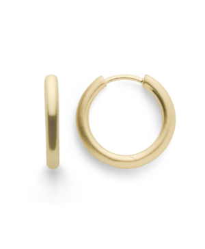 46640 925/- hoop earrings, gold plated