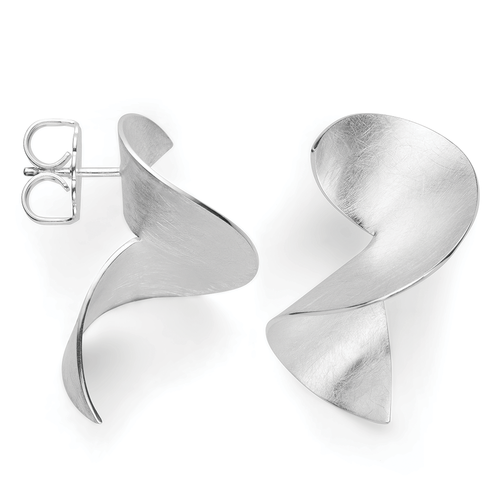 46761 – 925/- earrings, rhd, brushed/pol.