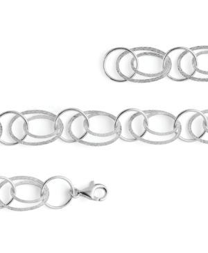 46810 – 925/- bracelet, brushed/shiny, 19cm