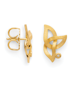 46830 – 925/- earrings, fg., matt, dia. 0.02ct W-SI