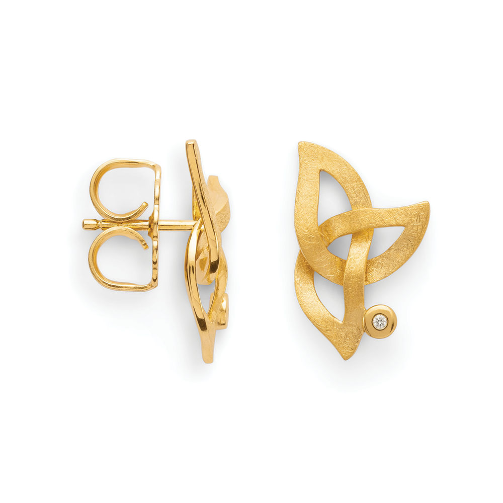 46830 – 925/- earrings, fg., matt, dia. 0.02ct W-SI