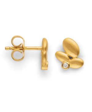 46920 – 925/-earrings, fg., matte, dia. 0.02ct W-SI