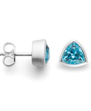 46970 – 925/- earrings, matte, blue topaz 1.85ct