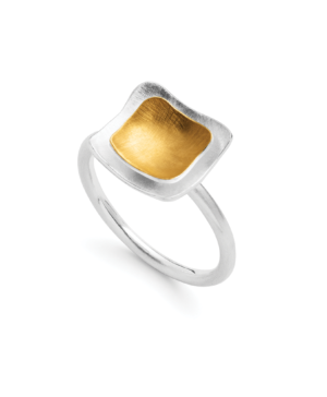 4700054 – 925/- ring, partly colored, brushed