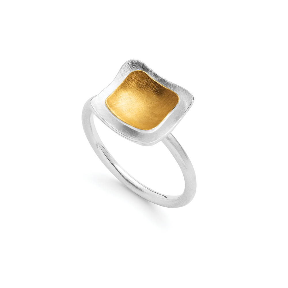 4700060 – 925/- ring, partly colored, brushed