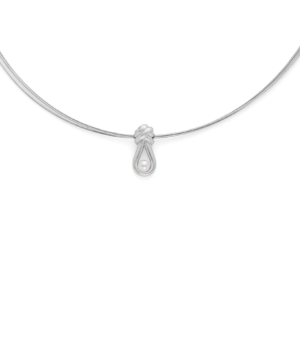47071 – 925/pendant, rhodium-plated, matte, freshwater pearl 0.38ct
