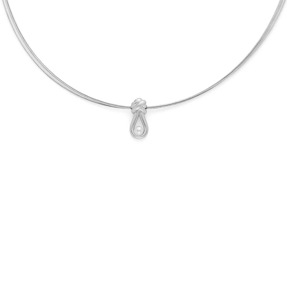 47071 – 925/pendant, rhodium-plated, matte, freshwater pearl 0.38ct