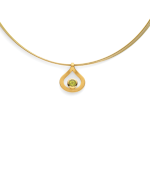 47150 – 925/- pendant, color, matte, peridot 0.52ct