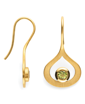 47160 – 925/- earrings, fg., matte, peridot 0.53ct