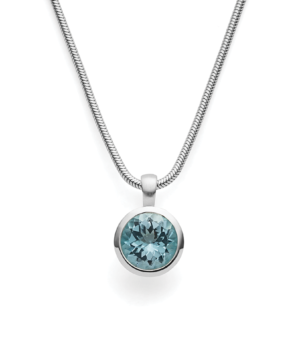 47260 – 925/- pendant, matt/pol., blue topaz 4.03ct