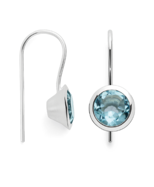 47271 – 925/- earrings, rh.-pl., glossy, blue topaz 2.71 ct