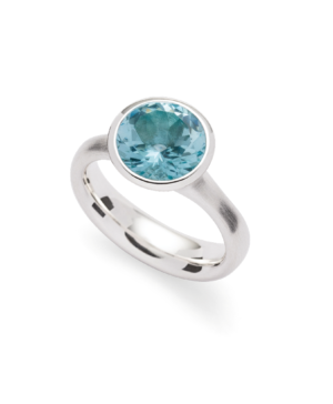 4728056 – 925/- ring, matte/shiny, blue topaz 4.43ct