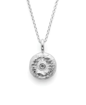 47321 – 925/pendant, rh.-pl., special text., dia. 0.02ct W-SI
