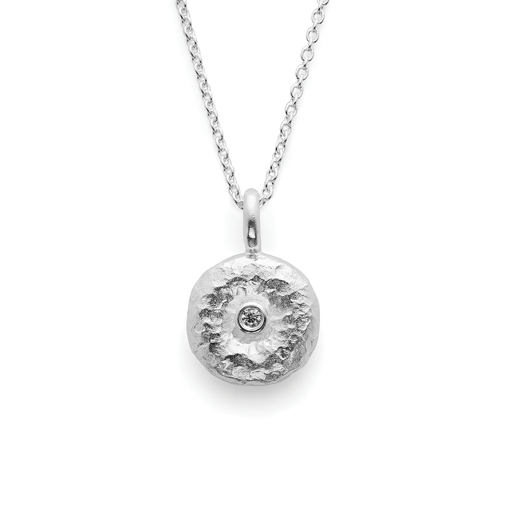 47321 – 925/pendant, rh.-pl., special text., dia. 0.02ct W-SI