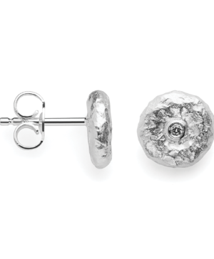 47330 – 925/-earrings, special textured, dia. 0.02ct W-SI