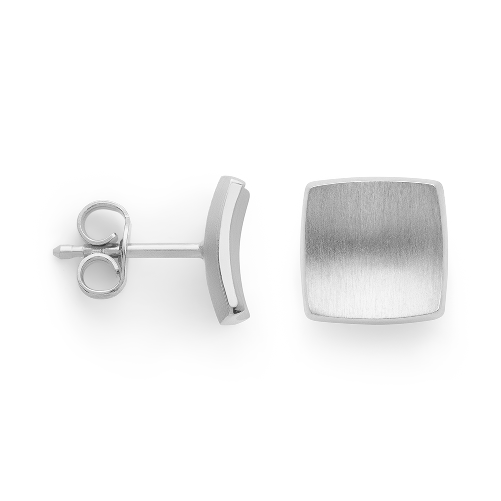47640 – 925/- earrings, matte/shiny, 10mm