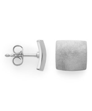 47741 – 925/- earrings, rh.-pl., brushed,/pol., 10mm